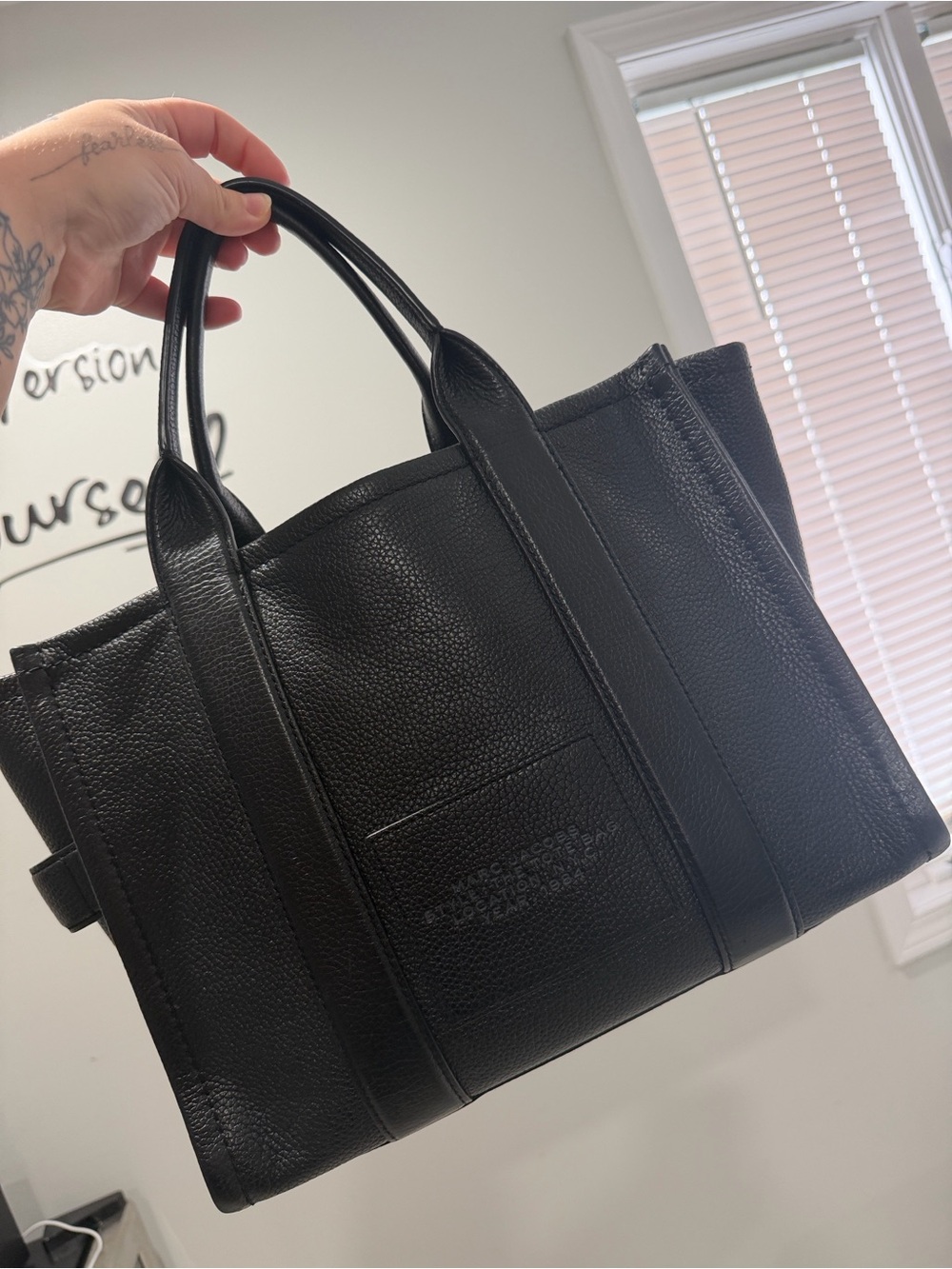 Marc Jacobs Black Leather Tote Bag MEDIUM - Picture 4 of 7